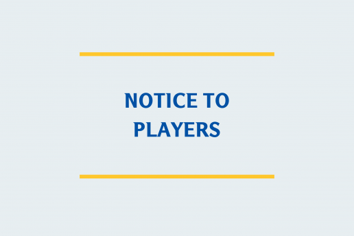 Notice to players